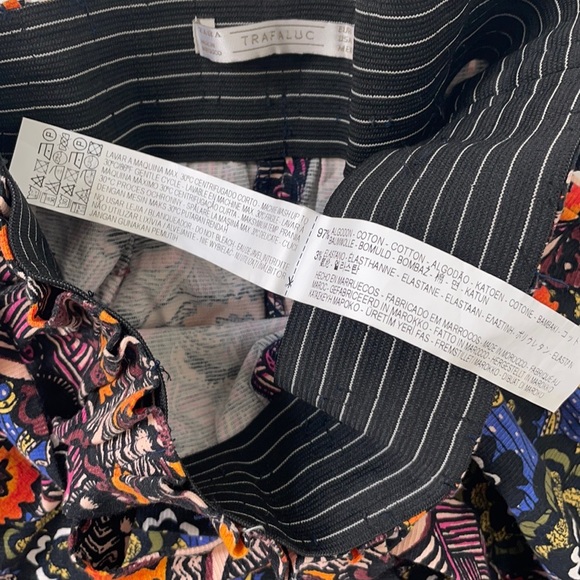 Zara TRF Design High Waist Multicoloured Shorts L - Picture 5 of 5